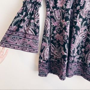 Xhilaration Mockneck Bellsleeved Fit & Flare Dress